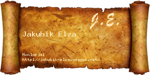 Jakubik Elza névjegykártya